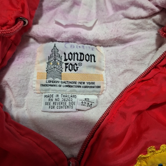 Vintage London Fog Infant Jacket Coat Hearts 12 Months - Picture 5 of 7